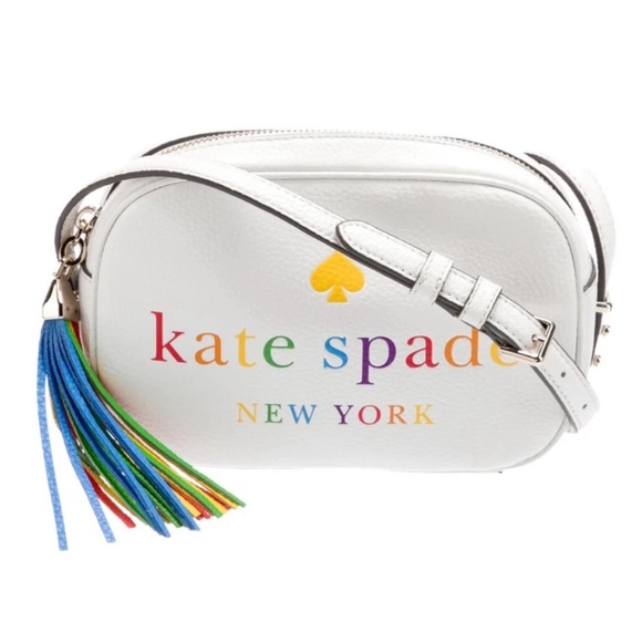 Kate Spade Kourtney Rainbow Camera Bag EUC - Picture 3 of 14